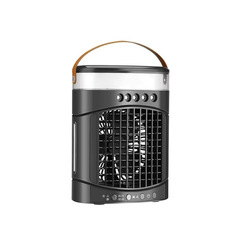 2026 New Multi-Function Small Air Conditioner Cooling Fan 2 Speed Air Conditioner 7Color Light For Bedrooms