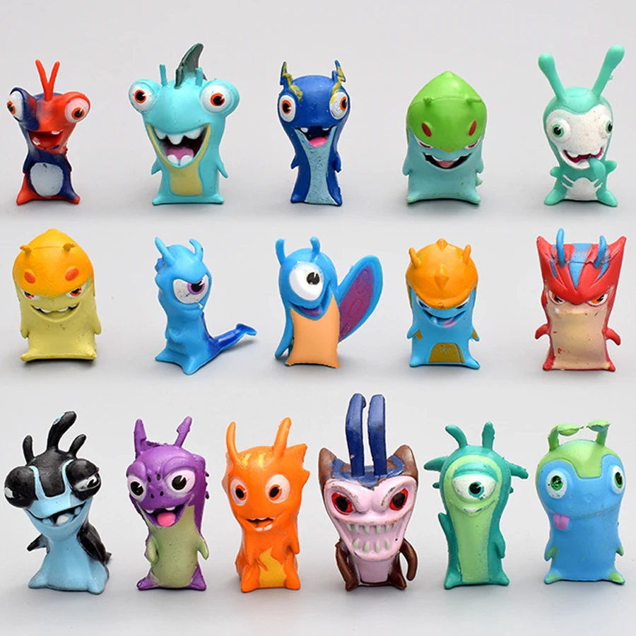 New 24 Models Cartoon Anime Slugterra Action Figures Mini Slugterra PVC Figures Toys Gifts for Children