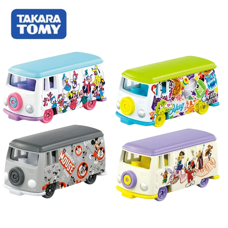 TAKARA TOMY Dream Card DieCast Alloy Car Model Decorative Decoration Toy Disney Anniversary Collection, a gift for children.