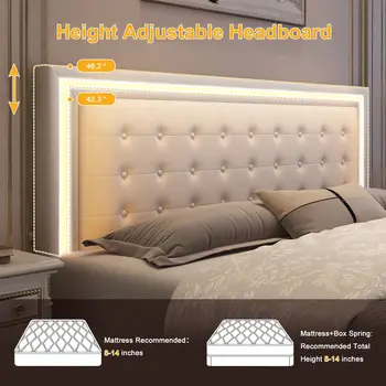 8 best sales Queensize-Bettgestelle mit Kopfteil - №3