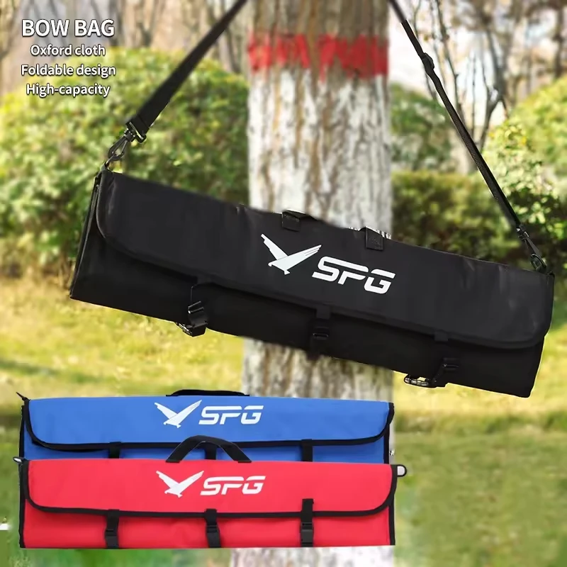 recurve-bow-case-bag-canvas-takedown-bow-holder-lightweight-foldable-arrow-tube-carrier-padded-shoulder-handheld-storage-bag