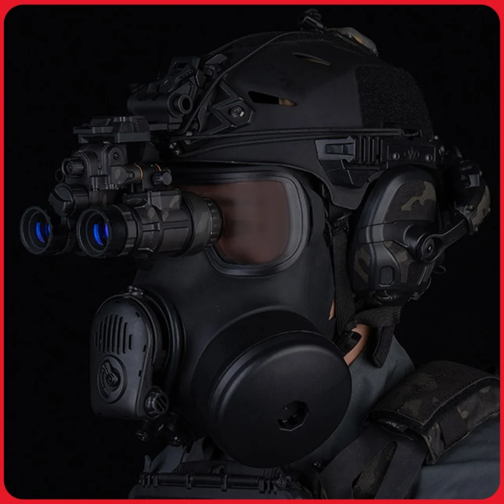 Gas Mask Filter Canister Model Nylon Black Accessory for Cosplay Halloween Combat Game Film Prop