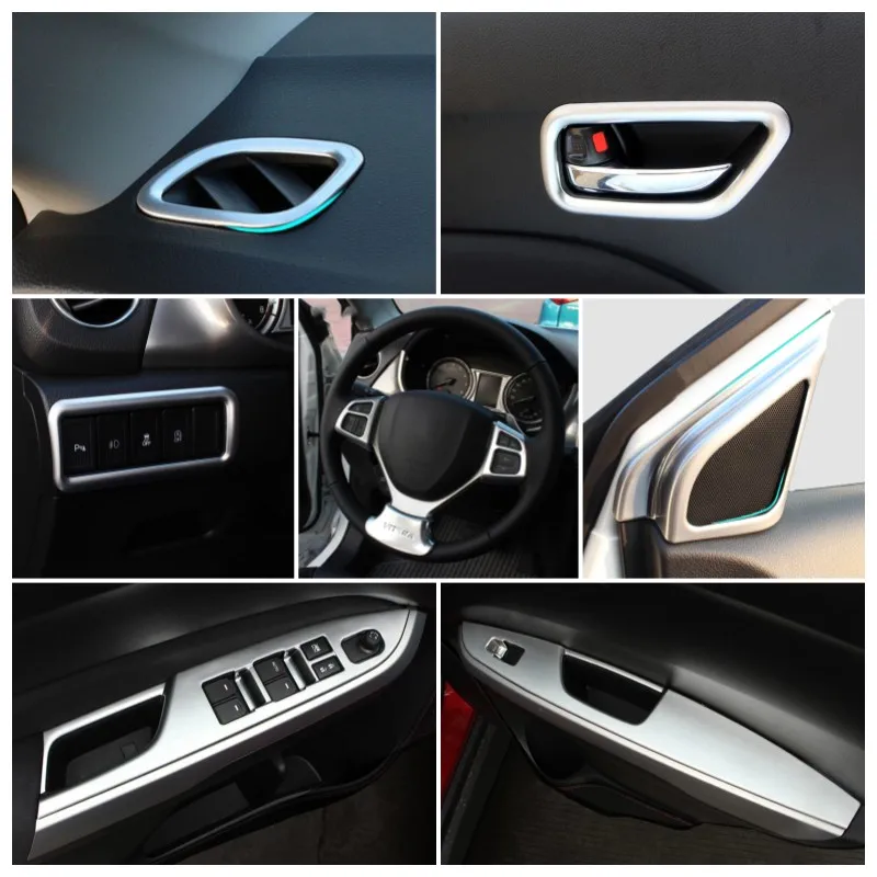 Dla Suzuki Vitara 2016 2017 2018 2019 2020 Akcesoria LHD Przełącznik szyby Sterowanie AC Gniazdo A Stereo Głośnik Światła Przełącznik lampy