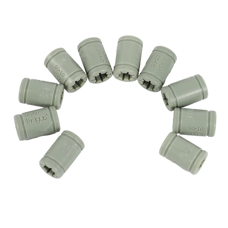 Anet-rodamiento lineal de plástico de 8 Mm, 10 piezas, igual que el rodamiento de bolas de Rj4Jp-01-08 para impresora 3D Anet A8 Prusa I3