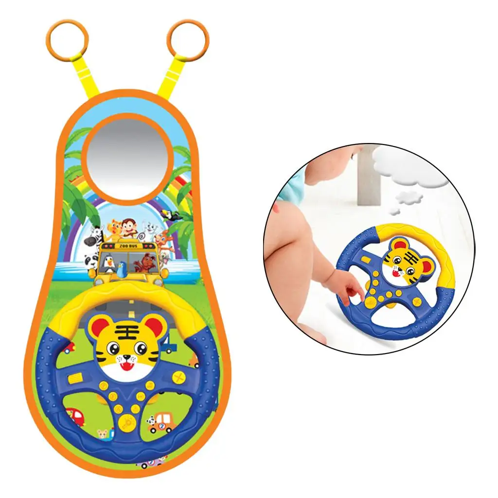 Battery Powered Steering Wheel Toy Interactive Game Simulated Driving Controller