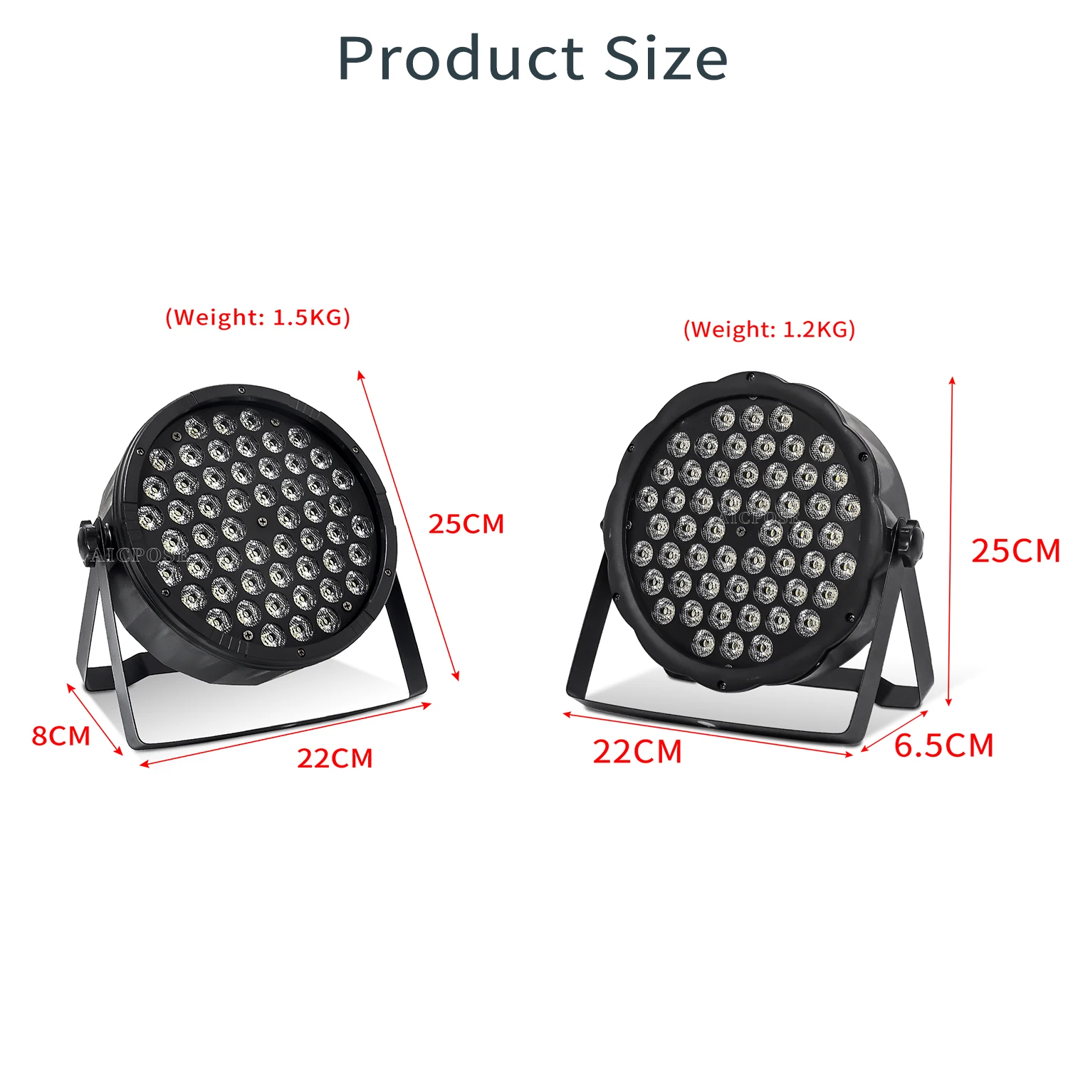 Lumière de Scène à Effet de Contrôleur DMX 512, 54x3W, RVB, 3 en 1