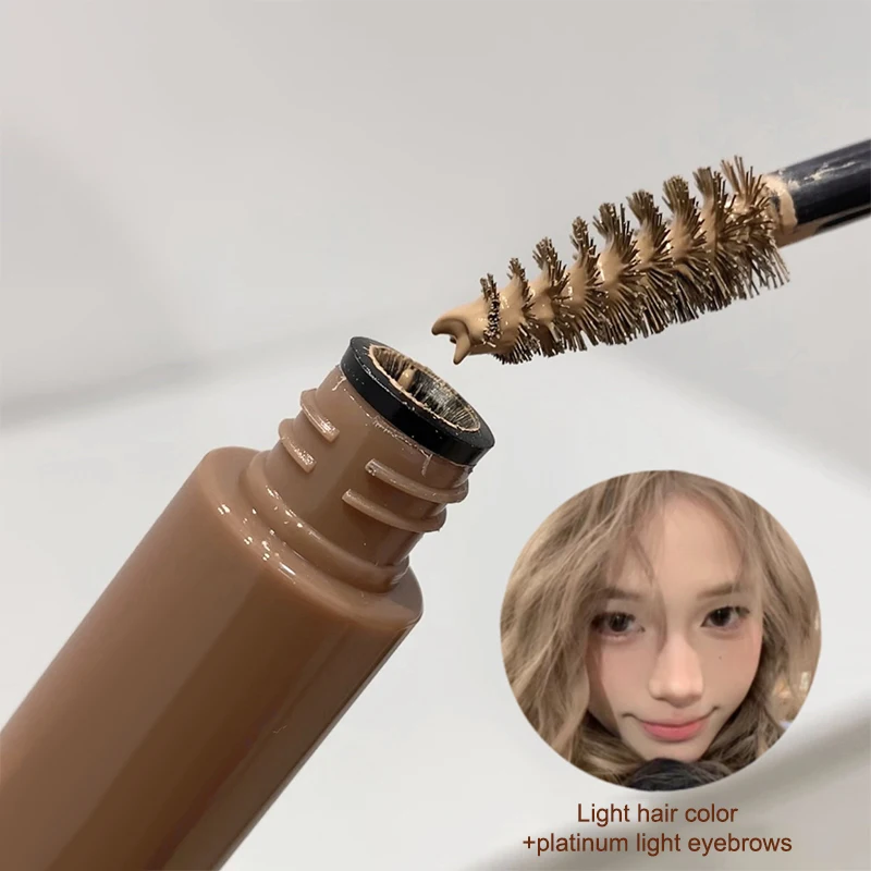Crema de máscara de cejas fija de larga duración, 3 colores, resistente al agua, Color de teñido, Gel de cejas de secado rápido con pincel, maquillaje de belleza para ojos