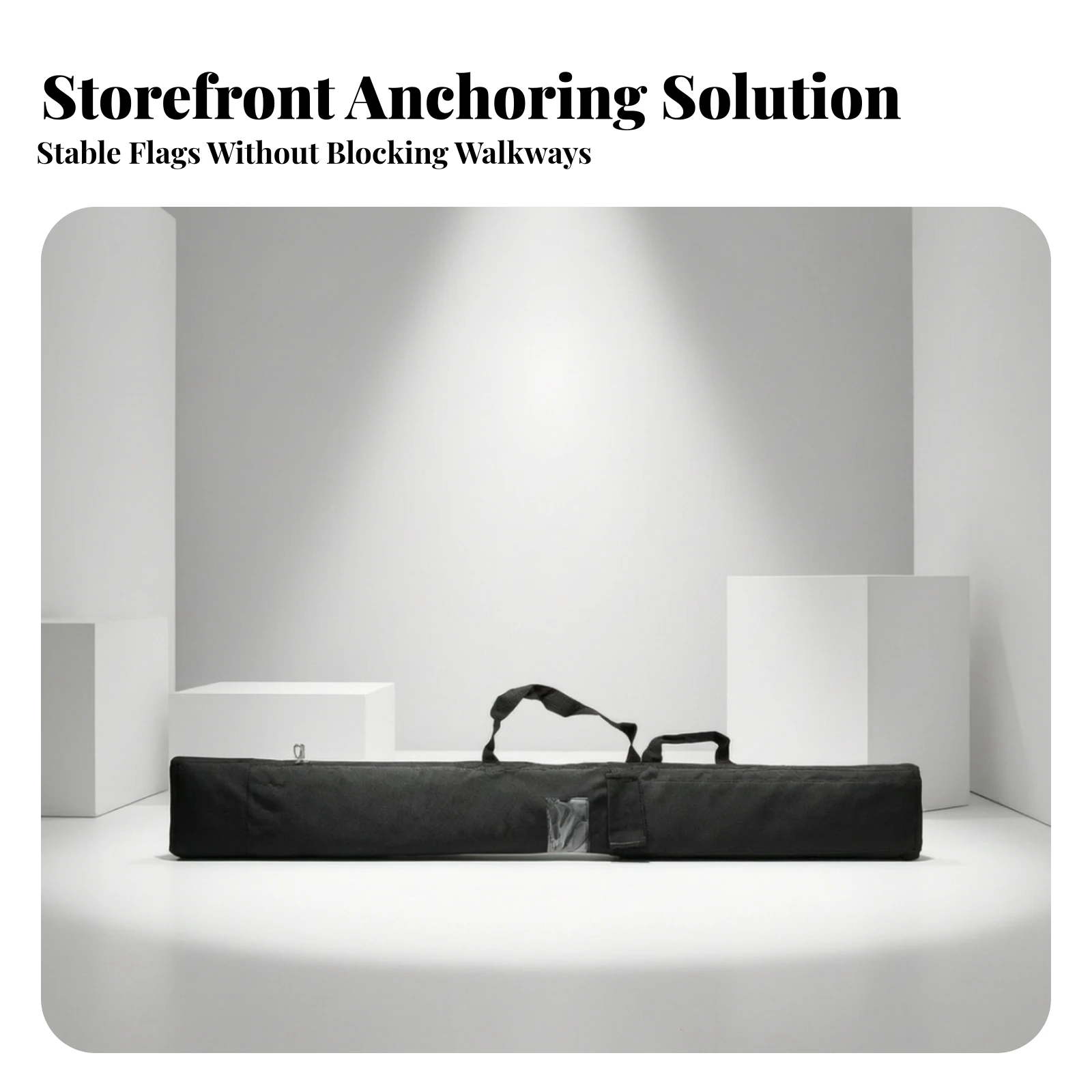 Flag Base Storage Bag Heavy-Duty Carrying Bag with Top Handle Flagpole Carrying and Storage Case Long-Lasting Sturdy