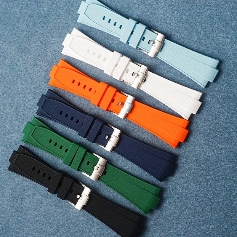 Silicone Watch Strap Suitable Tisso PRX40 Super Gamer Liquid Silicone Bnde T137.407/410 8mm Waterproof Braided Texture Strap