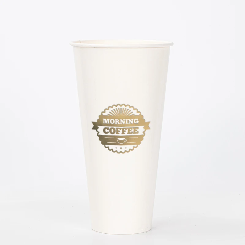 custom.LOKYO 44oz Customized Single Wall Paper Cup Disposable White Vasos Cold Drinks Cola Sodas-1.3L
