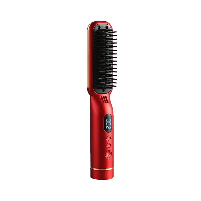 HOT SALE-Wireless Wet & Dry Hair Straightening Comb Anti-Hot Temperature Controlled Hair Care & Styling Comb Portable Hair Comb