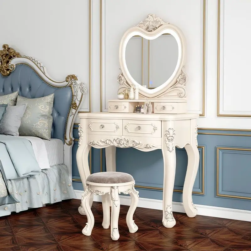 

European dressing table bedroom small-sized solid wood Modern minimalist dressing Princess d