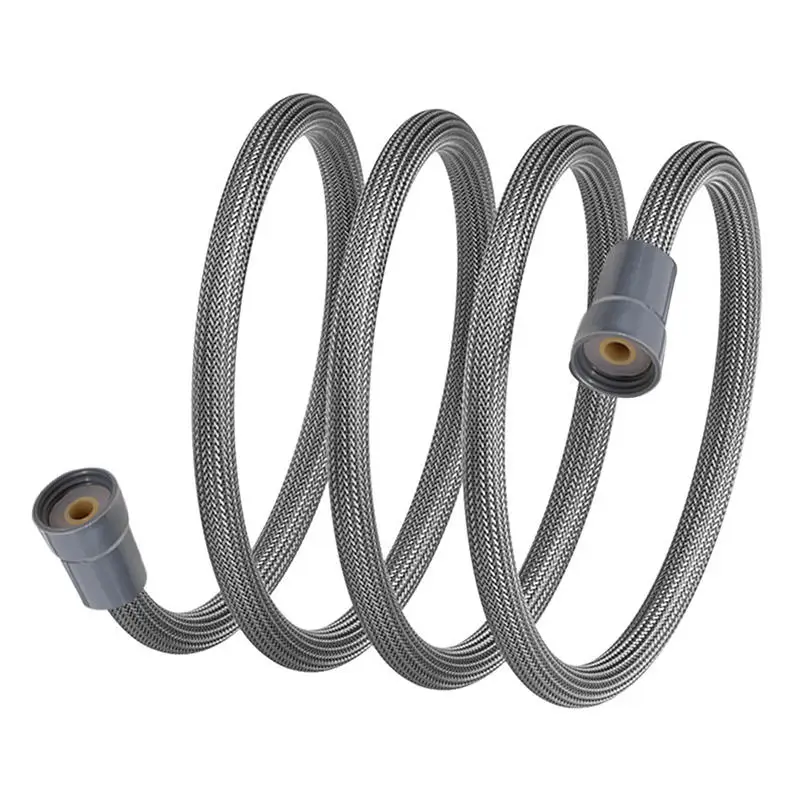 Braided Nylon Shower Hose G1/2 Explosion-proof Flexible Water Pipe for Hot Cold Leak-proof Anti-kink Design Bathroom Replacement