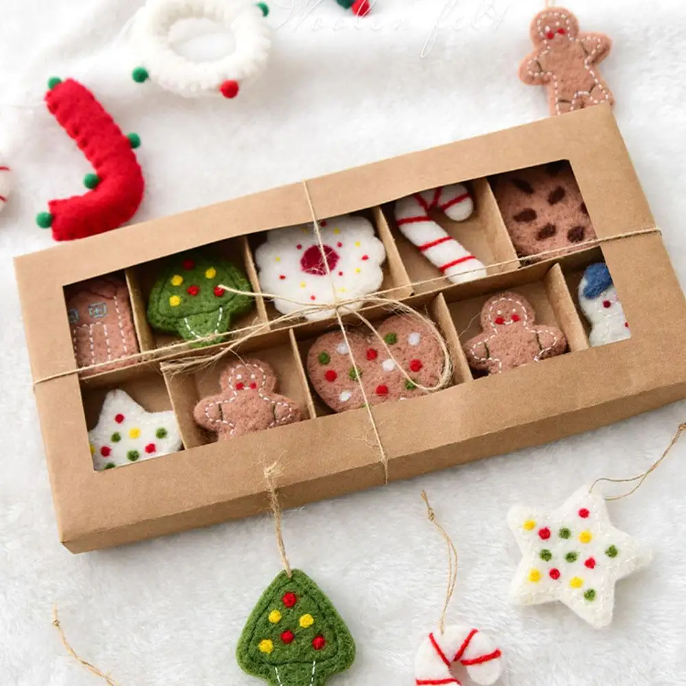 

Christmas Wool Felt Pendant Felt Snowman Man Xmas Tree Hanging Ornaments Decoration New Year Party Kids Gifts Navidad Ornaments