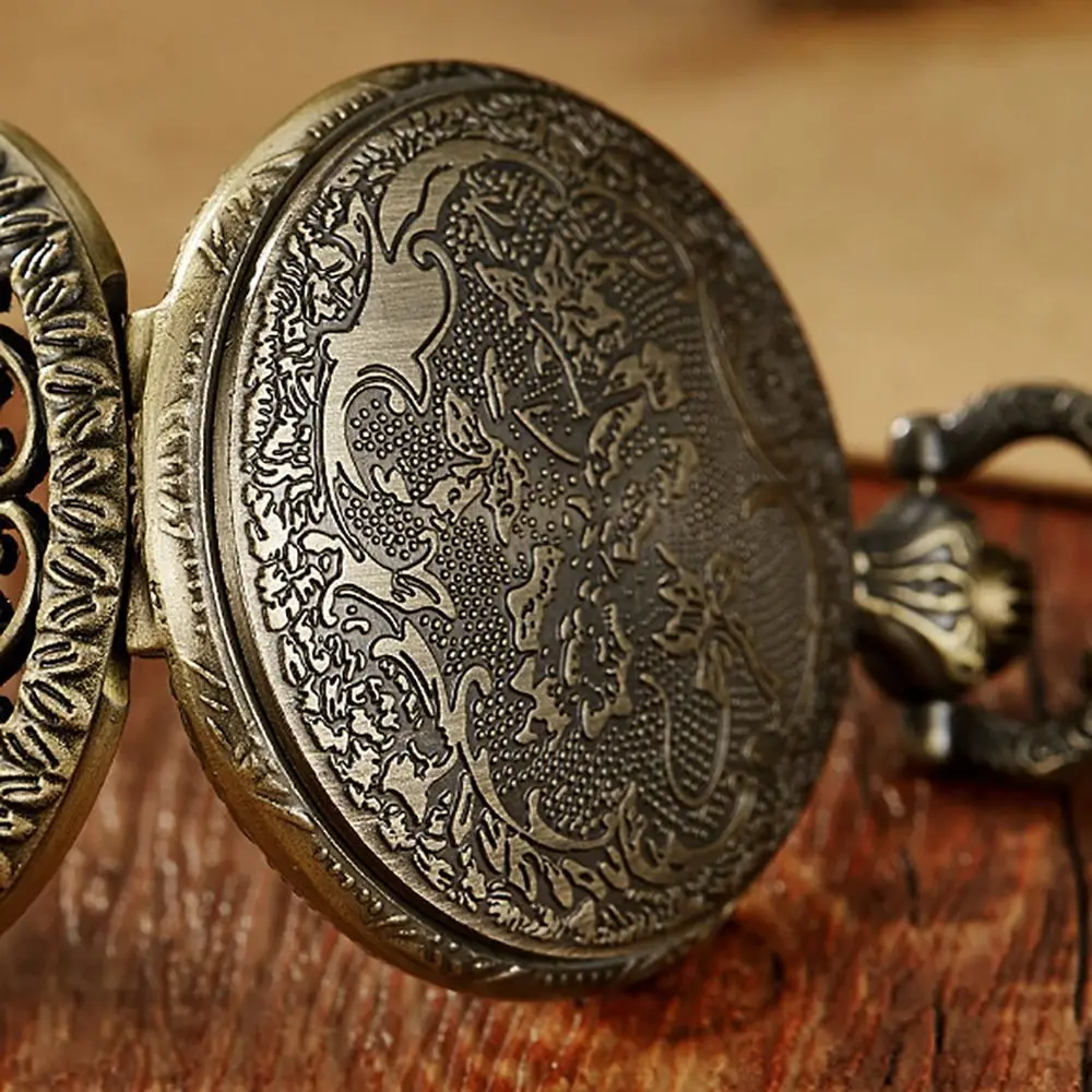 Hollow Pattern Quartz Pocket Watch Arabic Numerals Dial With Chain Necklace Watch Fashion Accessory Pendant Pocket Clock