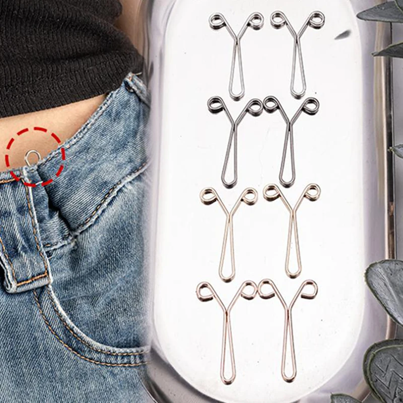 10pcs Adjustable Waist Buckles Removable Buttons Skirts Waist Tightener for Loose Pants Skirts Sleeves Sweaters