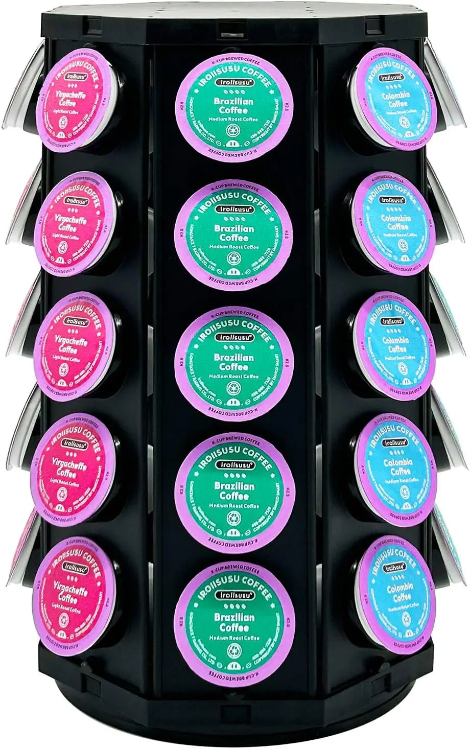

K Cup Pod Holder Storage Carousel Organizer Stand for 40 Pods Black Design