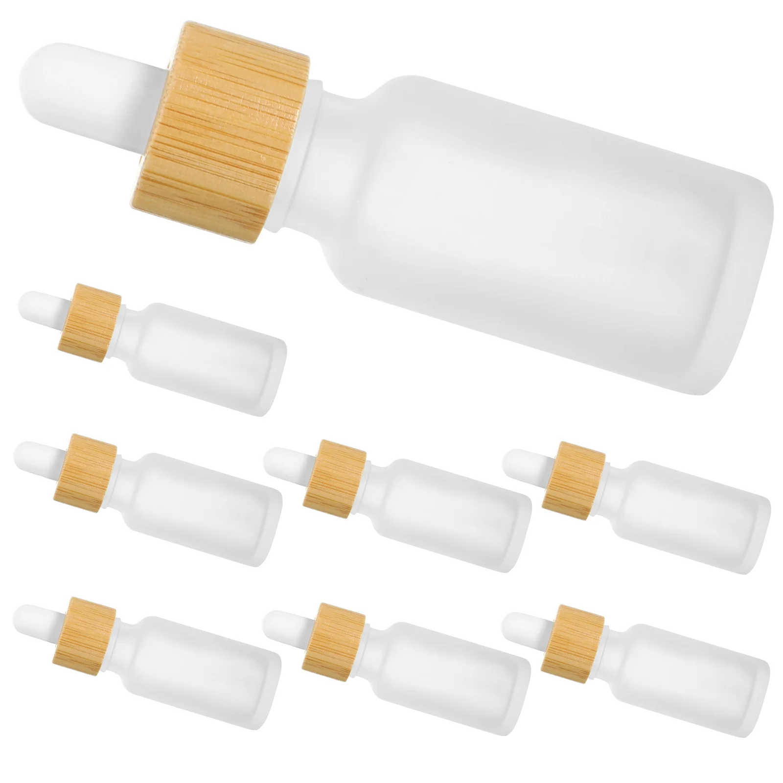 

8Pcs Essential Oil Bottles Frosted Glass Dropper Bottles for Travel DIY Cosmetics Hair Beard Oils Storage Essential Oil Bottle