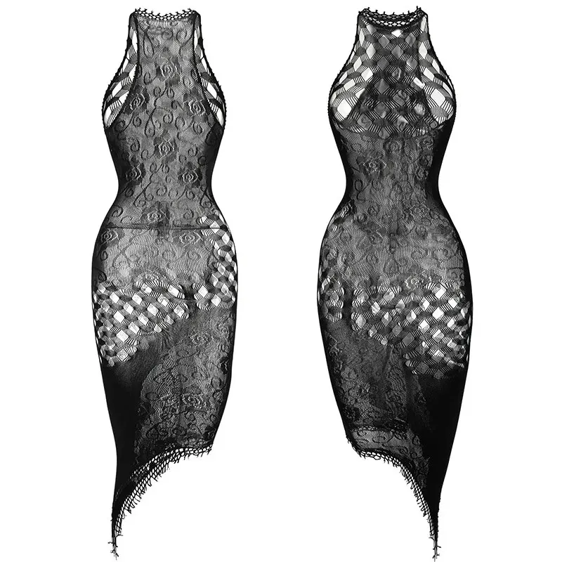 1PC seksowne kobiety kabaretki przepuszczalne body z wycięciem Halter kostiumy kąpielowe Bodystocking bez bielizny strój kąpielowy K298