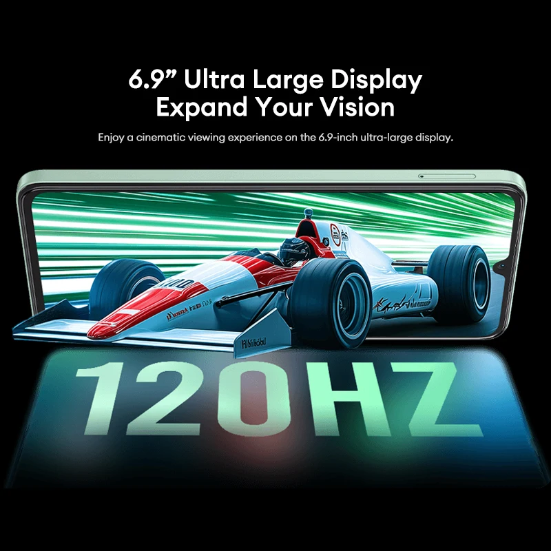 Nubia V70 Max Versione globale Telefono cellulare Fotocamera da 50 MP Display da 6,9 ''HD + 120 Hz Batteria da 6000 mAh Unisoc T7200 Telefono NFC octa-core