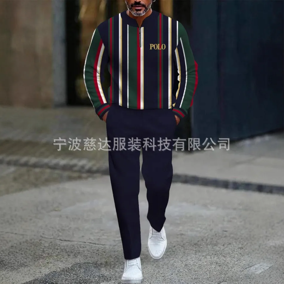 وصل حديثًا بدلة رياضية للرجال لعام 2025 بطباعة رقمية ثلاثية الأبعاد رائجة البيع للأسواق الخارجية