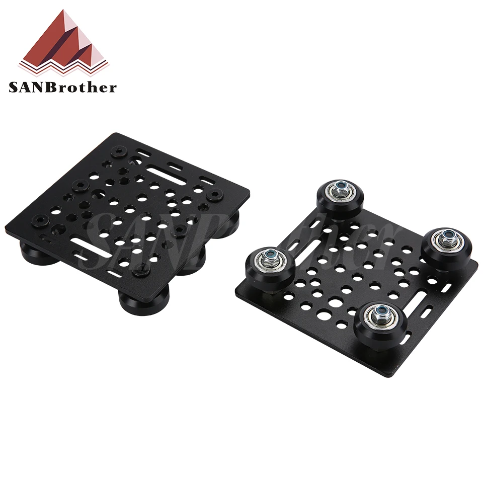 3D Printer Parts vopenbuildslot V Gantry Plat Set Special Slide Plate Pulley For 2040 /4040 V slot Aluminum Profiles Wheels