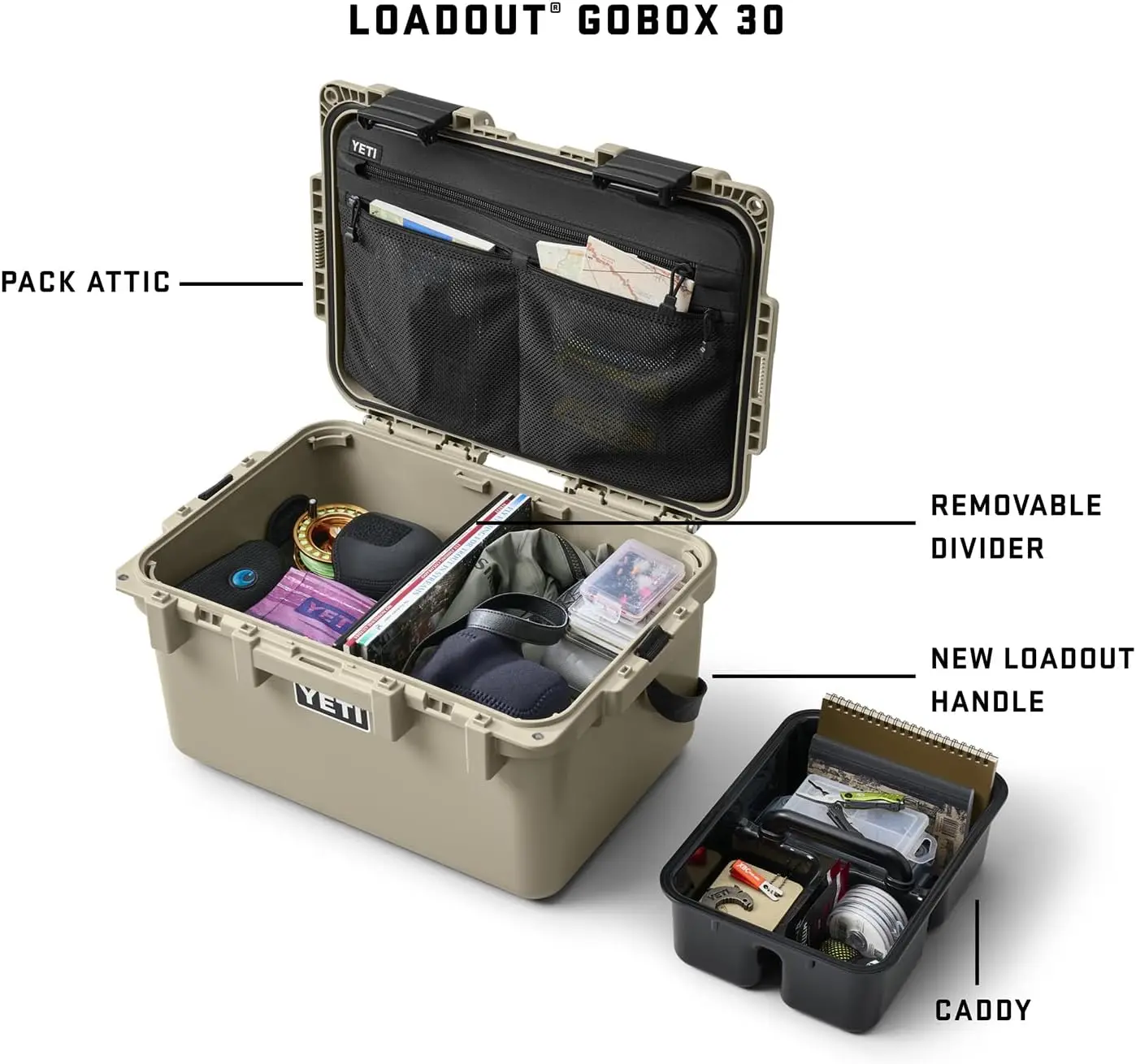 Loadout GoBox 30 Gear Case Charcoal 2.0, Gobox 30 - Charcoal, Classic