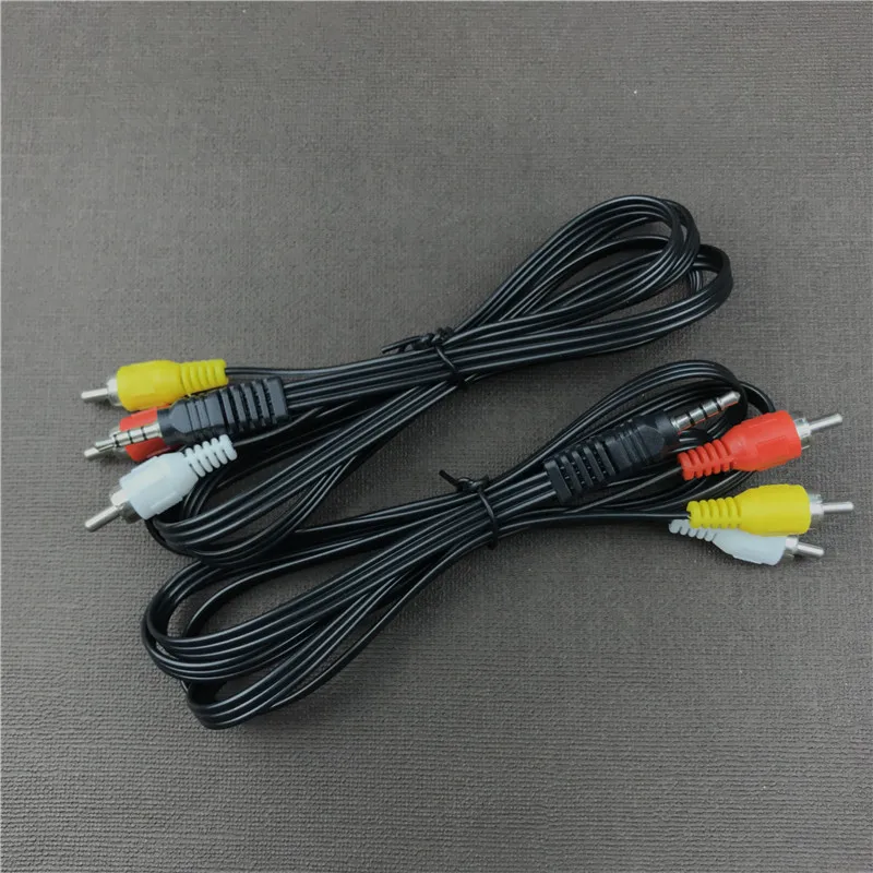 High Quality 3.5 to RCA Male Audio Video AV Cable Wire Cord 60cm 3.5mm Jack Plug   3  Adapter  &  Cables