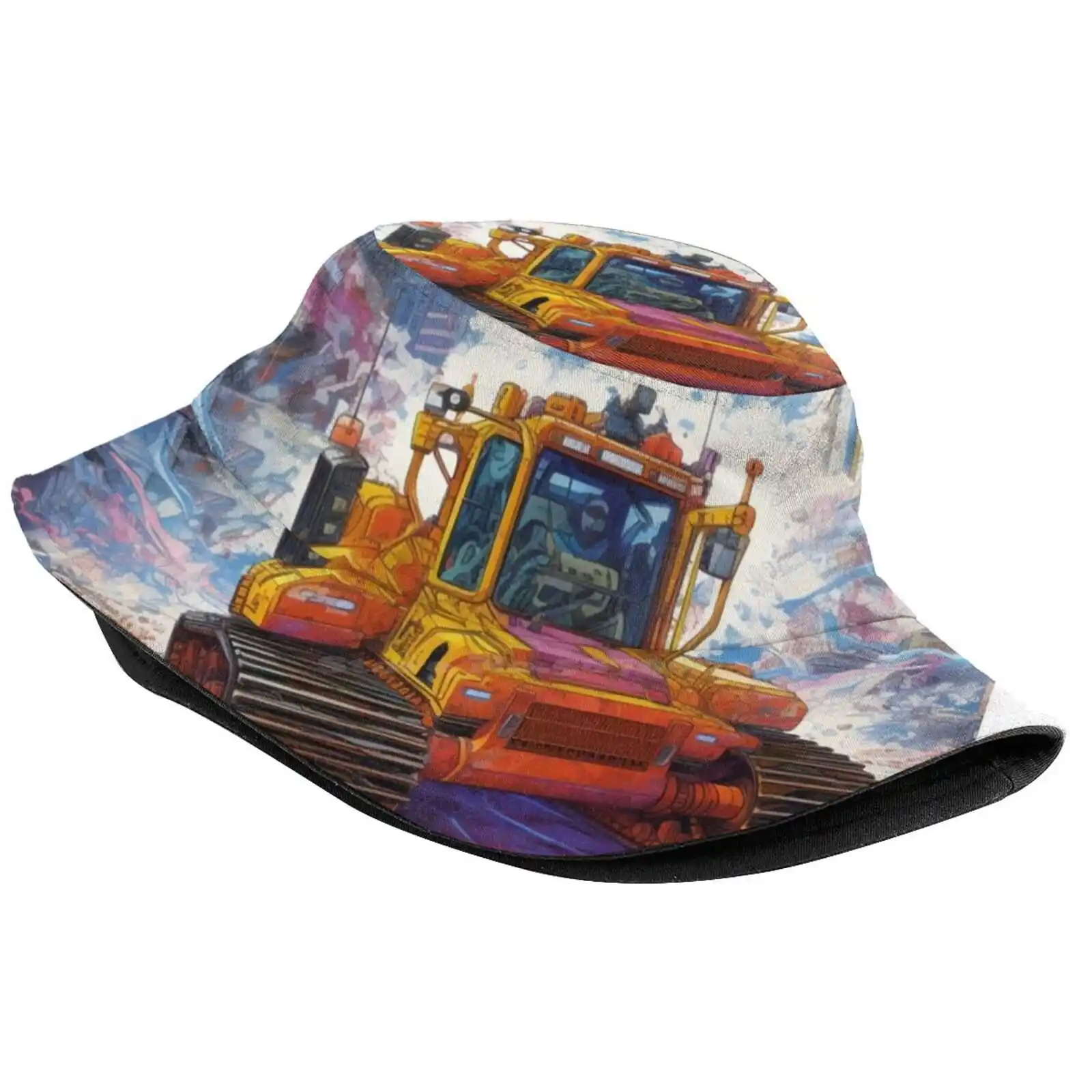 Killdozer Sun Cap Fisherman Hat Bucket Hats Killdozer Bulldozers Machine Work Nature