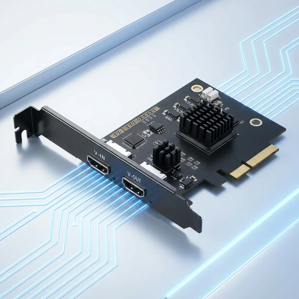 UC4K60H Wholesale Professional PCIe 2.0 X4 Low Latency 4K 60fps HDMI PCIe Video Capture Card with Low Profile Bracket for OBS