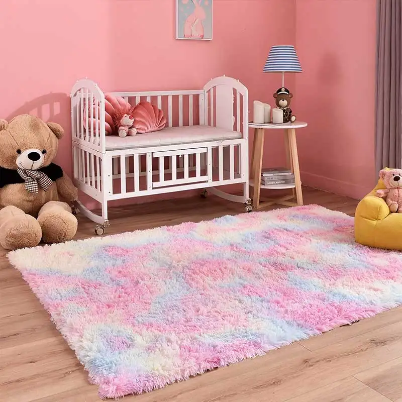 Plush Children's Bedroom Carpet Tent Play Rugs For Living Room Sofa Floor Cushions Modern Soft Fluffy Home Area Rug Gifts