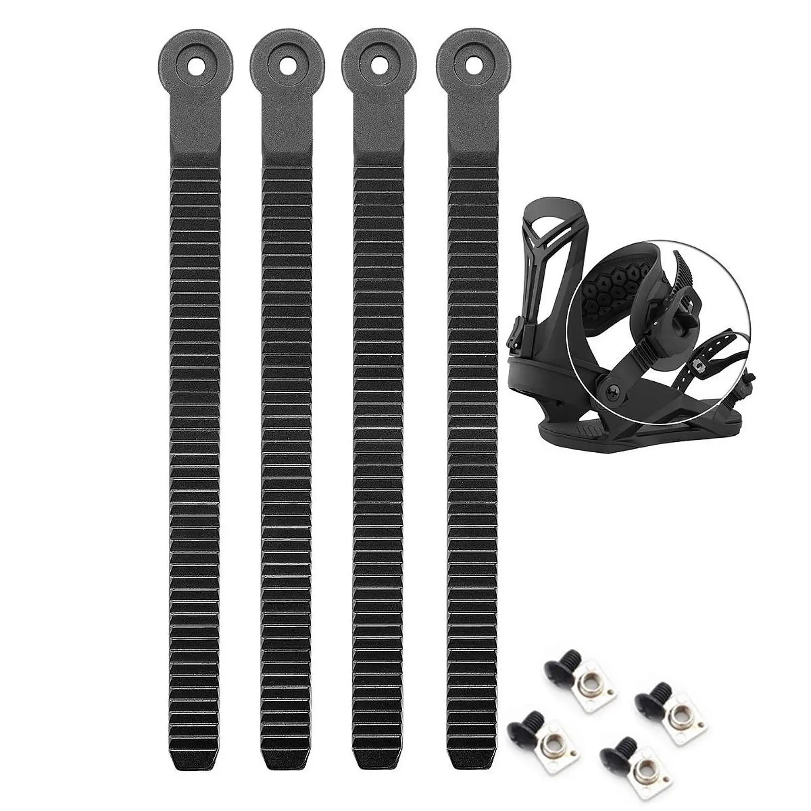 

Snowboard Ankle Strap Fixing Accessories Lightweight Ladder Parts with Screws for Snowboard Gear Support