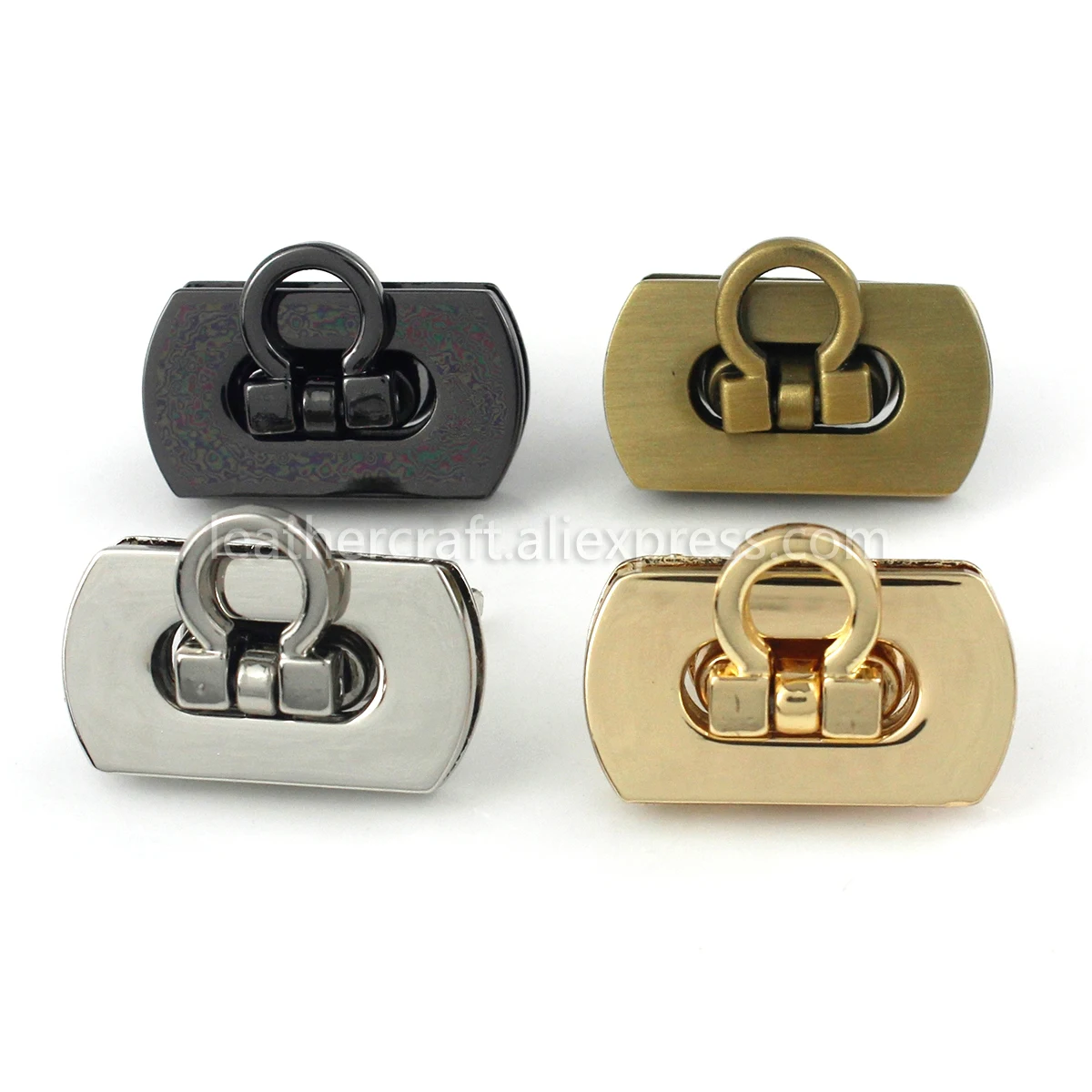 1pcs Metal Folding Lock Push Lock Clasp Tiny Bag Laggage Purse Leather Craft Closure DIY Hardware Accessories