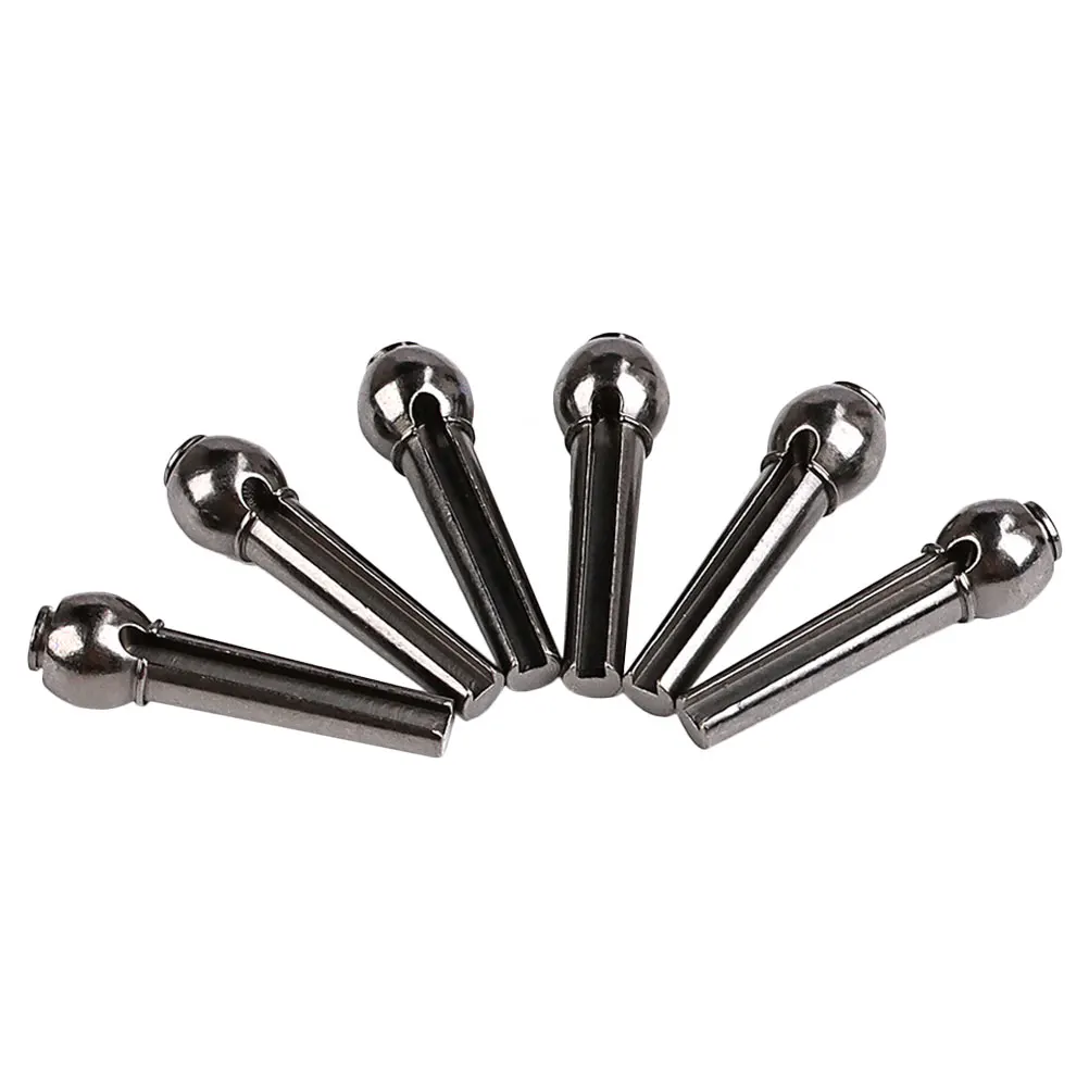 

6pcs Metal Guitar Bridge Pins Pegs Fork Design Smooth No Burr Easy Carry Replacement Parts For Acoustic Guitar Accessories