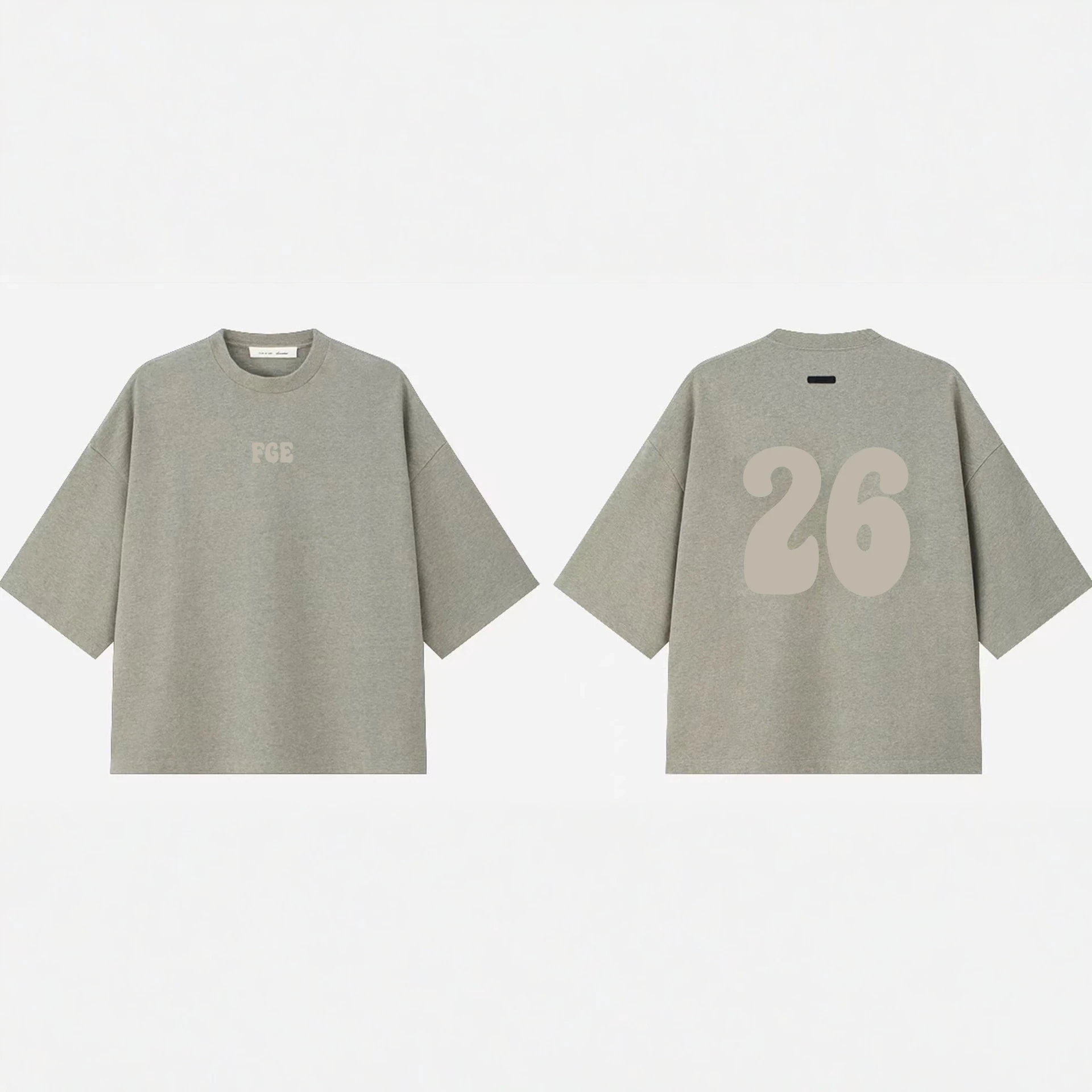 Loose Fit Essential T-Shirt Short Sleeve Unisex Casual Heavyweight Printed Cotton Polyester round Neck Top for Men And Women