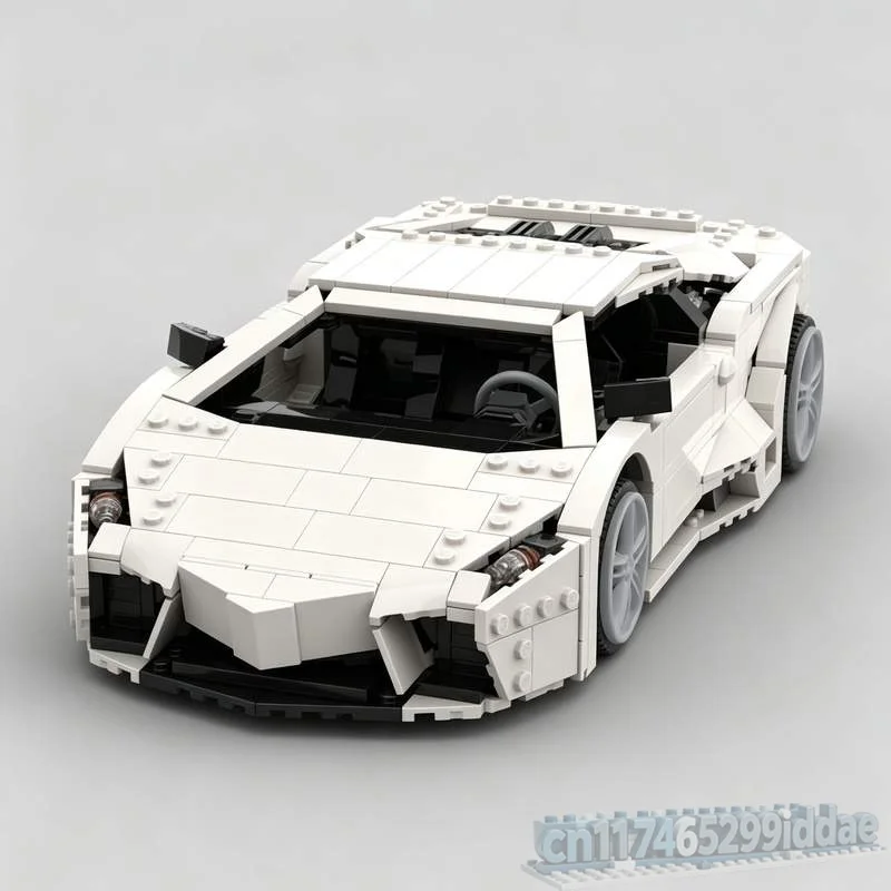 1087PCS Luxury Sports Car Model MOC Custom Puzzle Building Blocks Racing Vehicle DIY Creative Assembly Collection Display Gift