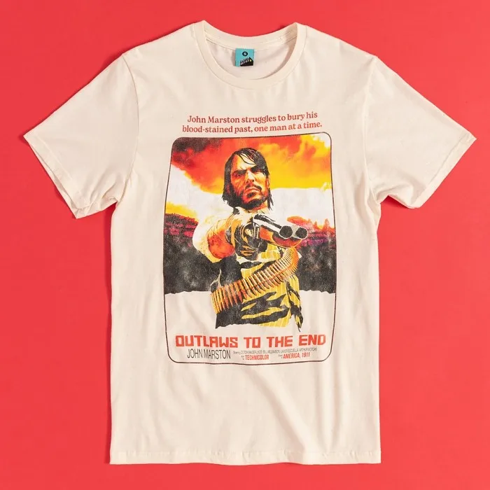 John Marston Outlaws To The End Inspired Natural T-Shirt : 3XL