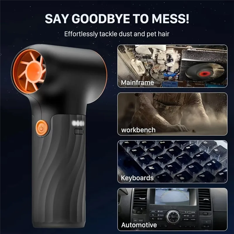 

HLZS-электрический мини-вентилятор со сжатым воздухом, 130000 об/мин, высокоскоростной воздуховод, 3 регулируемые струйные турбовентиляторы для дома и очистки автомобиля