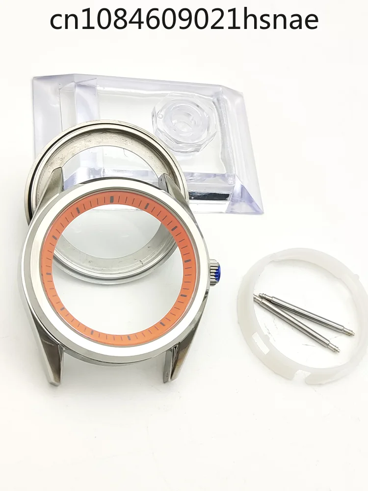 Assembled watch accessories Stainless steel abalone watch case, suitable for Seiko NH35/36/4R movement, men's case