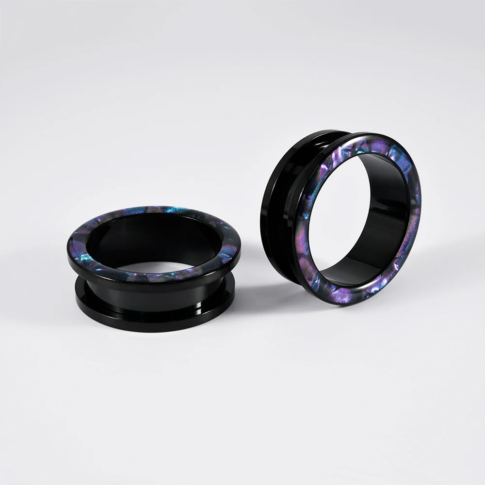 1PC Stainless Steel Mix Colors Shell Hollow Ear Expanders Gauges Ears Plugs Tunnels Body Piercing Jewelry 6-25mm