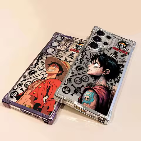 Case for Samsung Galaxy S25 Edge S21 Plus S20 FE S23 S24 S22 Ultra Soft Phone Cover Cool Ones Pieces Luffy