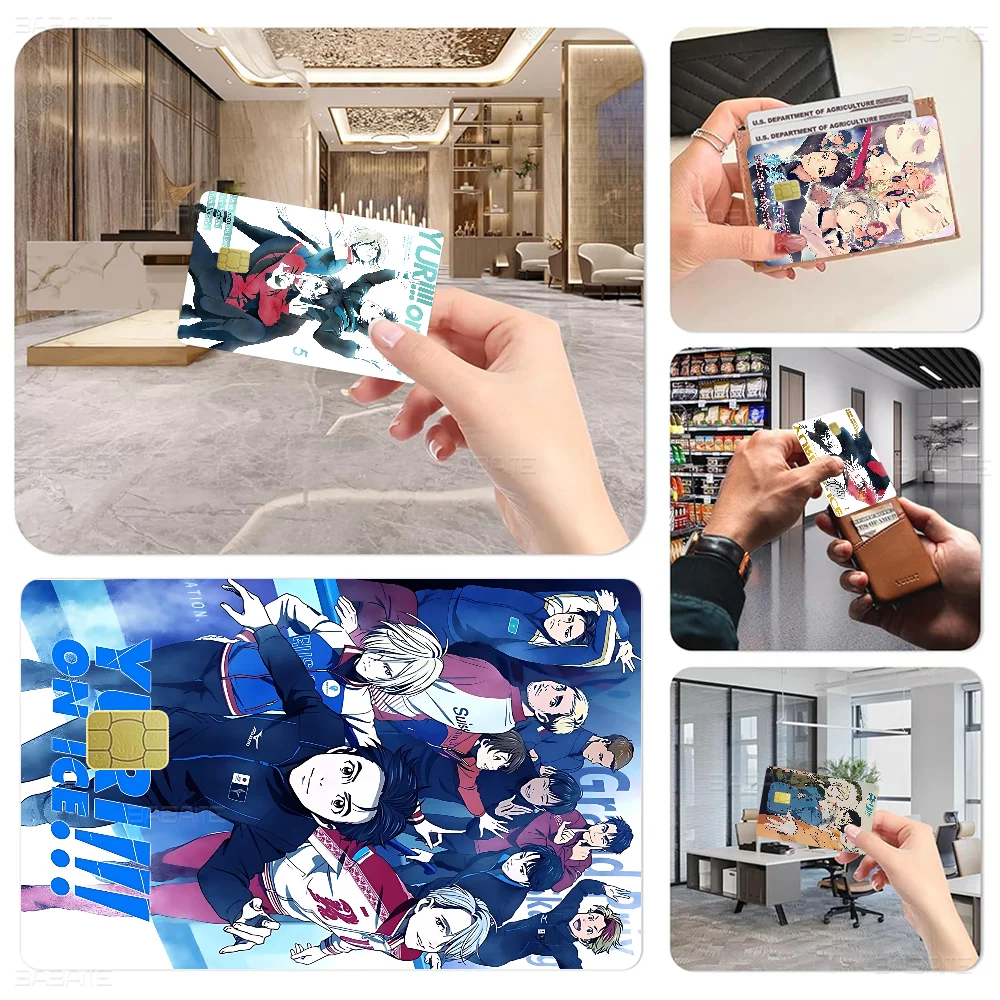 1PC Yuri On Ice Anime 100% Hot Sale Amine Credit Debit Bank Card Bus Card Film Skin Sticker