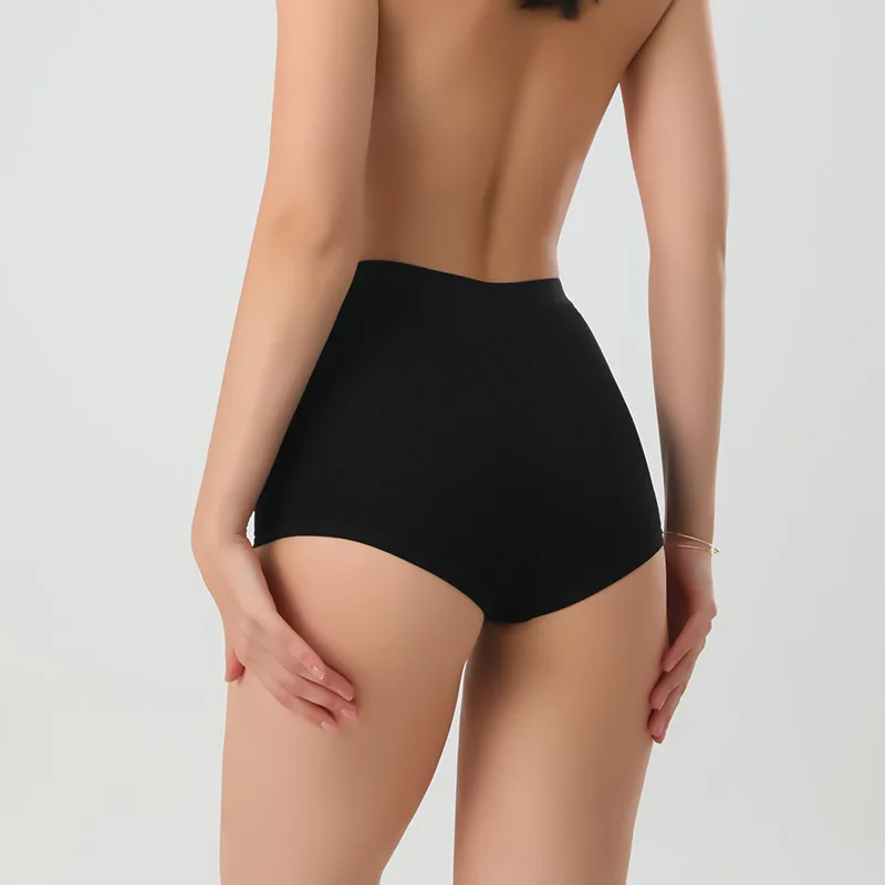 Plus Size Women's Cotton Underpants High Waisted Straight Cut Briefs with Anti Exposure Butt Lifting Summer Panties Essentials