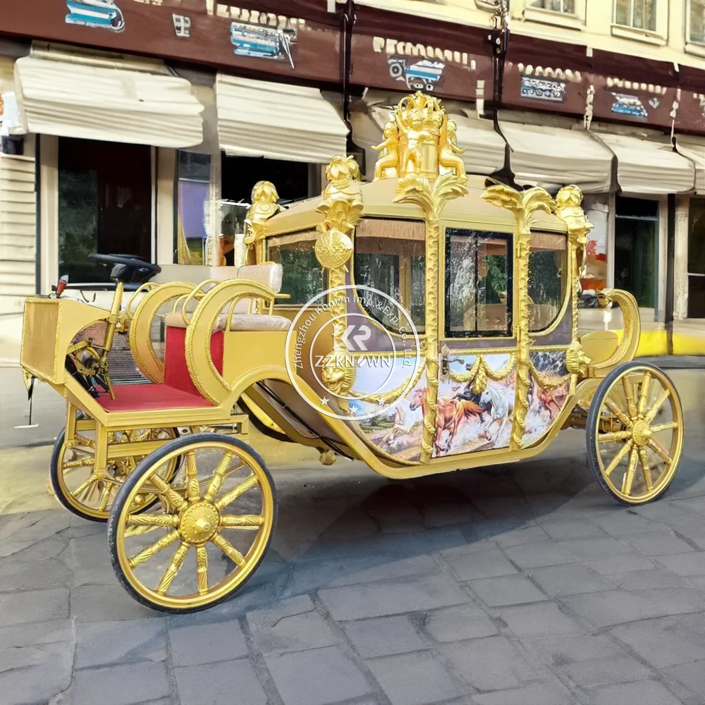 OEM Best Selling Sightseeing Electric Marathon Royal Horse Carts Horse Wagon Carriage Horse Carriage Trailer
