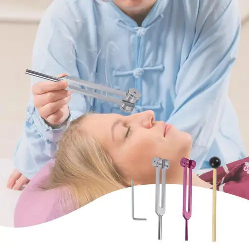 Imagen 2 del producto Diapasón de aleación de aluminio de 128 Hz, diapasón terapéutico, diapasón, curación de sonido, Solfeggio, suministro de instrumentos de percusión médica