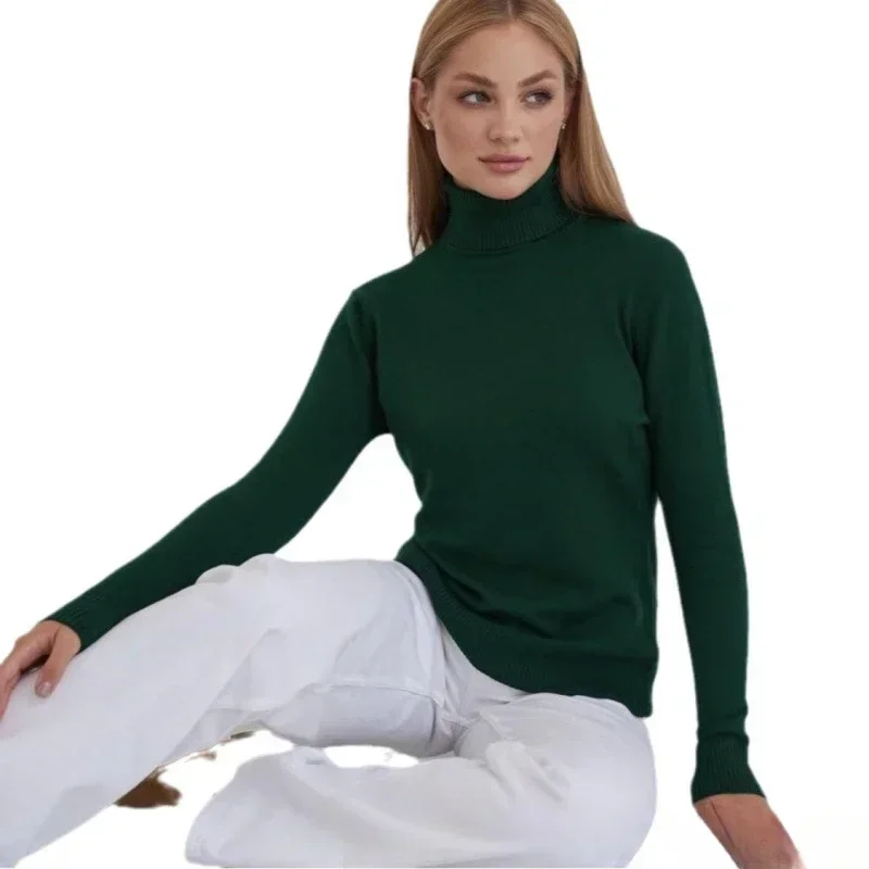 Cross-border Europe and the United States autumn and winter base sweater in autumn with a turtleneck pullover slim-fit sweater