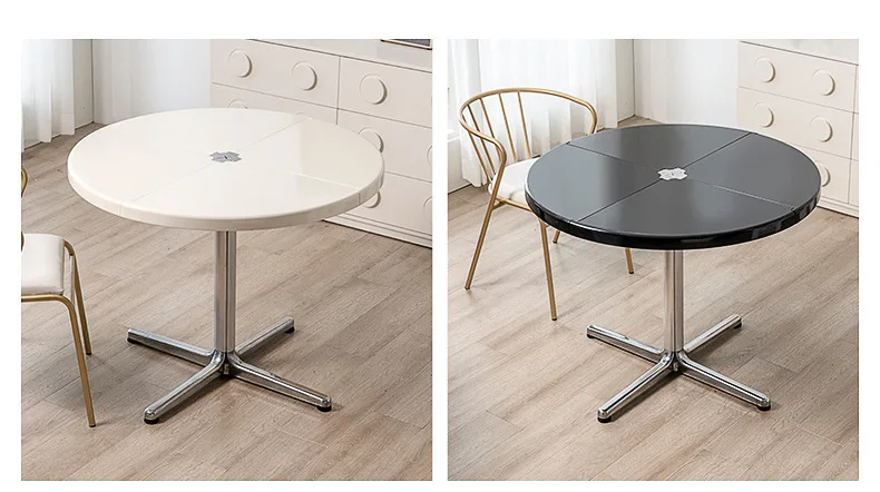 Multifunctional Household Folding Coffee Table Small Living Room round Plastic Dining Table for Restaurant Space-Saving Furnitur