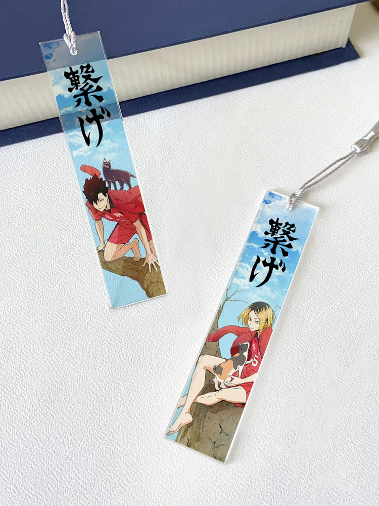 Anime Haikyuu!! Karasuno Shoyo Hinata Cosplay crystalline Page-marker Cartoon Crystal Bookmark Label Pendants Adorn Xmas Gifts