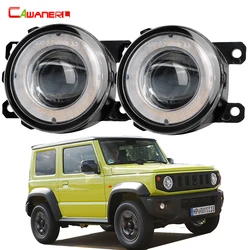 2 Pieces H11 Fog Light Car LED Angel Eye DRL Daytime Running Lamp 30W For Suzuki Jimny JB64 JB74 2018 2019 2020 2021 2022 2023