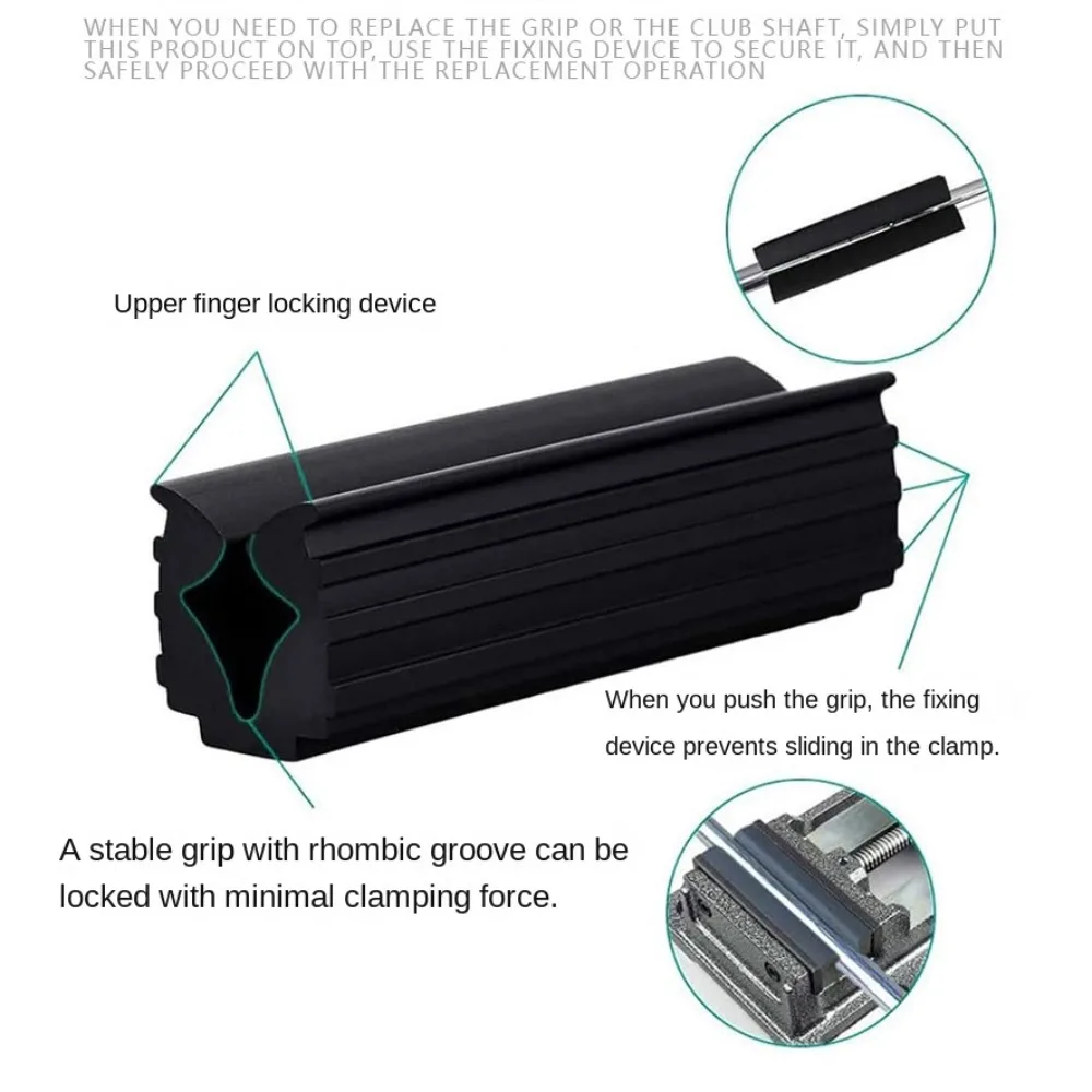 Golf Club Clamp Golf Club Clamp Grip Removal Tool Convenient Practical Golf Replacement Grip Remover Tool Black Rubber